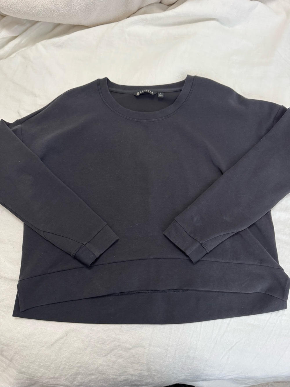 Athleta Black Crewneck Top - Large